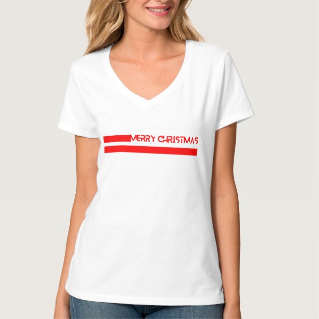 CAMISETA MERRY CHRISTMAS LINES (Frente)