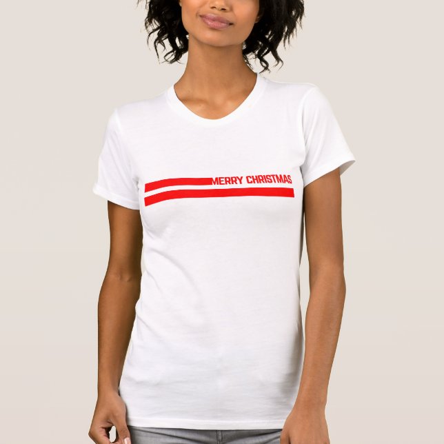 Camiseta merry christmas lines (Frente)