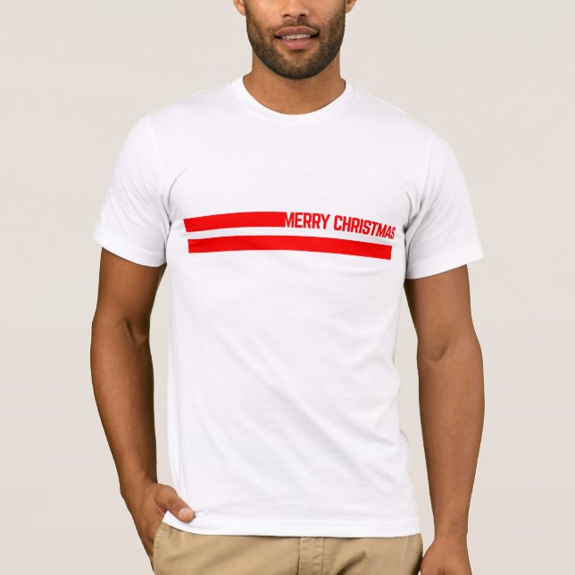 Camiseta merry christmas lines (Frente)
