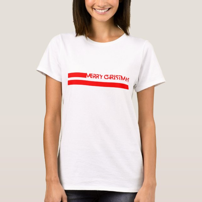 CAMISETA MERRY CHRISTMAS LINES (Frente)