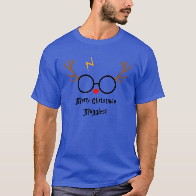 Camiseta Merry Christmas Muggles Gift For Christmas friends (Frente)