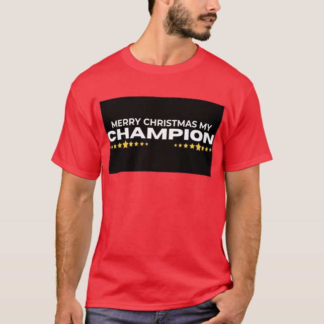 Camiseta Merry christmas my champion (Frente)