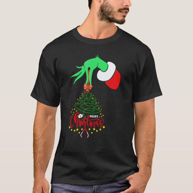 Camiseta Merry Christmas Nurse Stethoscope Christmas Tree B (Frente)