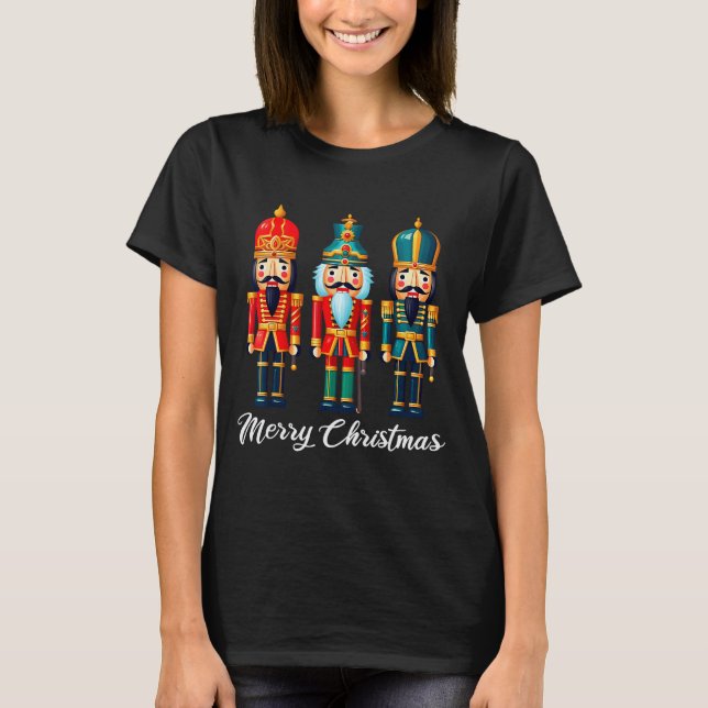 Camiseta Merry Christmas Nutcracker Ballet Festive Xmas Men (Frente)