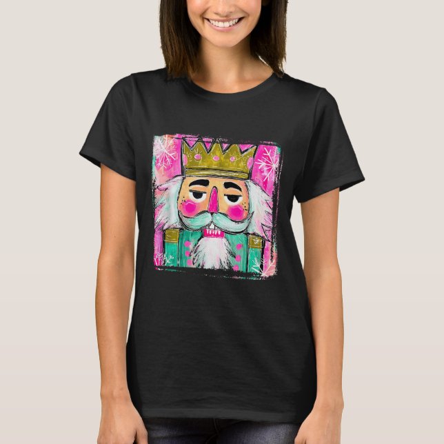 Camiseta Merry Christmas Nutcracker Men Women Kids Xmas Paj (Frente)