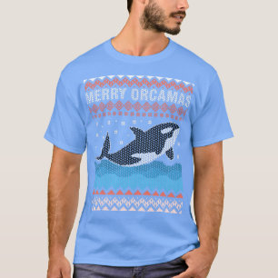 Camiseta Merry Christmas Orca Whale Ugly Christmas as Boy a