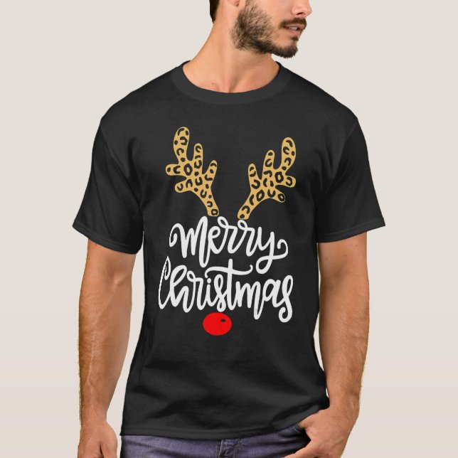 Camiseta Merry Christmas  Reindeer Christmas  Family Women (Frente)