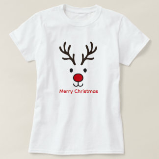 Camiseta Merry Christmas Reindeer Cute Xmas Personalized