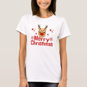 Camiseta Merry Christmas Reindeer T-Shirt