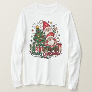 Camiseta Merry Christmas Santa & Christmas Tree Holiday Des