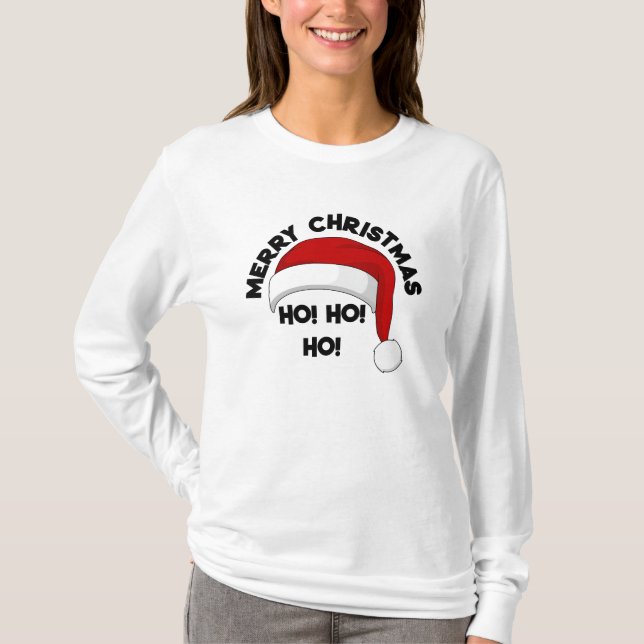 Camiseta Merry Christmas Santa Claus  T-Shirt (Frente)