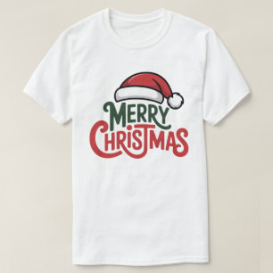Camiseta Merry Christmas Santa Hat