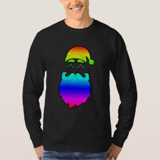 Camiseta Merry Christmas Santa Rainbow T-Shirt