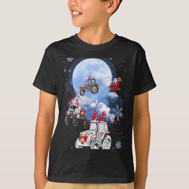 Camiseta Merry Christmas Santa Ride Truck Sleigh Xmas Paj T (Frente)