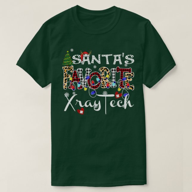 Camiseta Merry Christmas Santas Favorite Xray Tech Xmas Lig (Frente do Design)