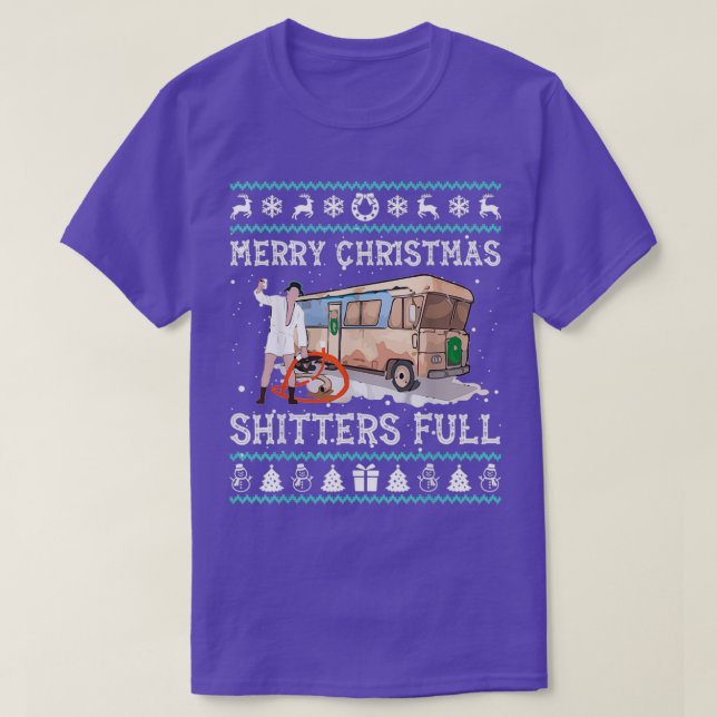 Camiseta Merry Christmas Shitters Full Ugly Sweater  (Frente do Design)
