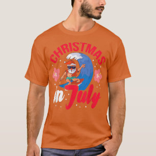 Camiseta Merry Christmas Summer Surf, Surfing Santa Christm
