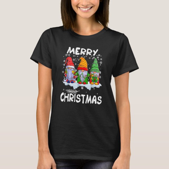 Camiseta Merry Christmas Three Gnomes Merry Xmas 2022 Match (Frente)