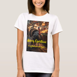 Camiseta Merry Christmas to vegetarians and vegans.