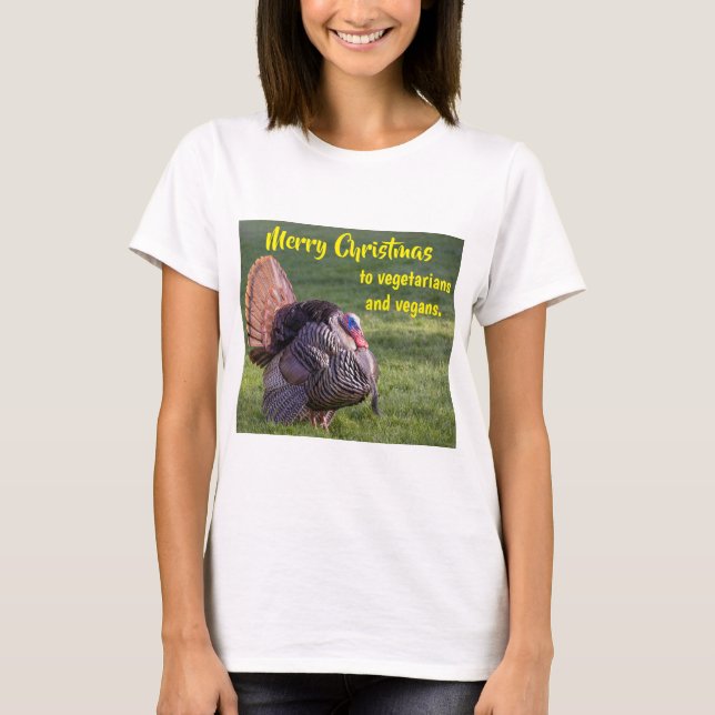 Camiseta Merry Christmas to vegetarians & vegans (Frente)