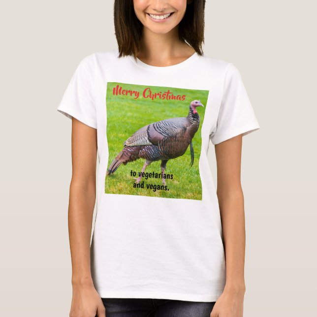 Camiseta Merry Christmas to vegetarians & vegans (Frente)