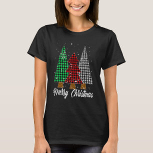 Camiseta Merry CHristmas Tree Xadrez para Men W