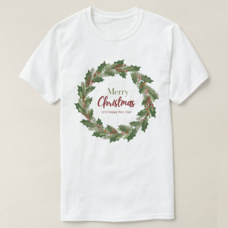 Camiseta Merry Christmas Wreath T-Shirt