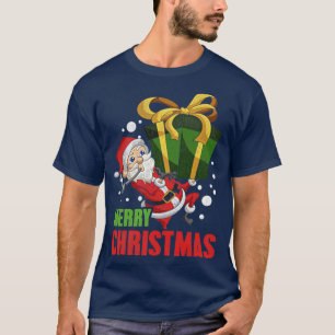 Camiseta Merry Christmas Xmas Cool Santa