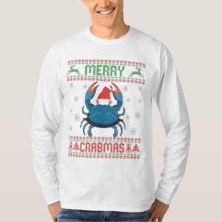 Camiseta Merry Crabmas Funny Crab Ugly Christmas Sweater