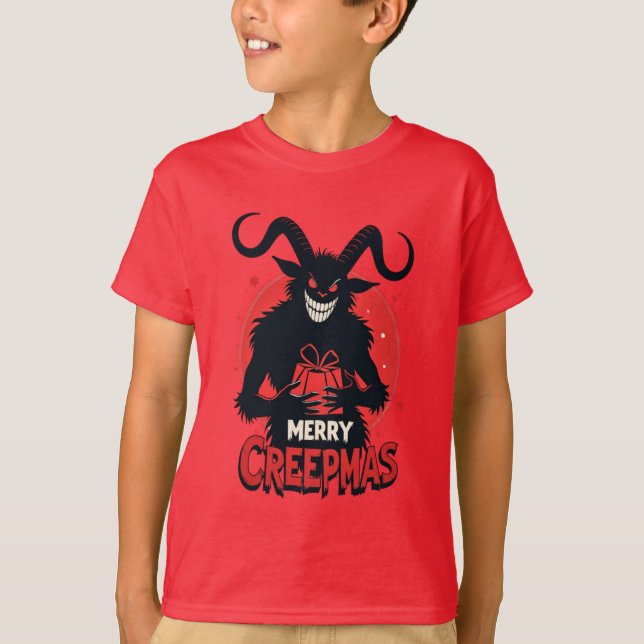Camiseta Merry Creepmas Krampus Holiday (Frente)