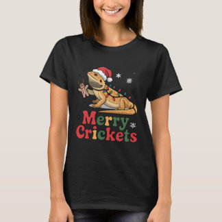 Camiseta Merry Crickets Lizard Christmas Lights