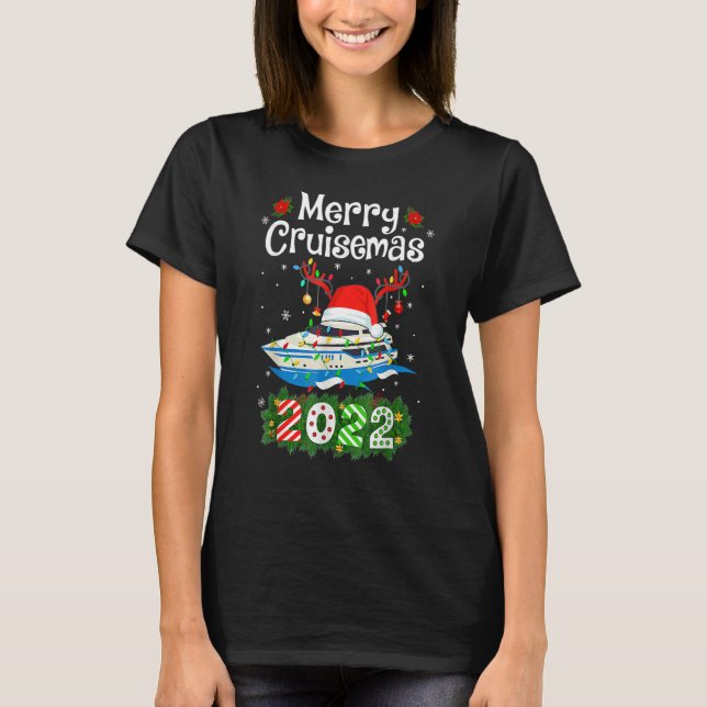 Camiseta Merry Cruisemas 2022 Christmas Santa Reindeer Crui (Frente)