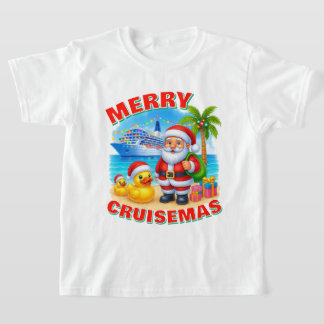 Camiseta Merry Cruisemas Tropical Santa, Cruise Duck Shirt