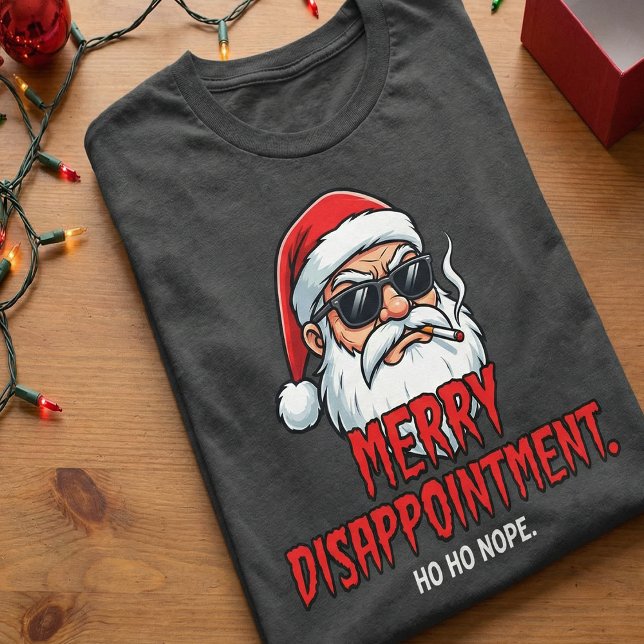 Camiseta Merry Disappointment Funny Santa Shirt  Ho Ho Nope (Criador carregado)