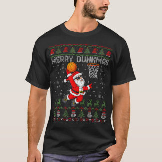 Camiseta Merry Dunkmas Santa Claus Basketball Ugly Christma