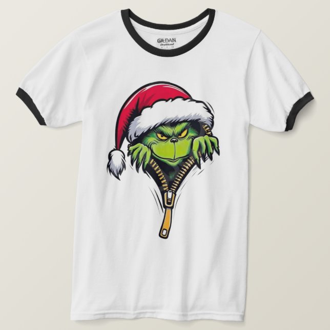 Camiseta 💚 Merry Grinchmas T-Shirt – Funny Green Christmas (Frente do Design)