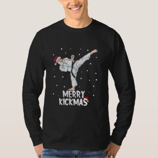 Camiseta Merry Kickmas Karate Santa Claus Martial Arts