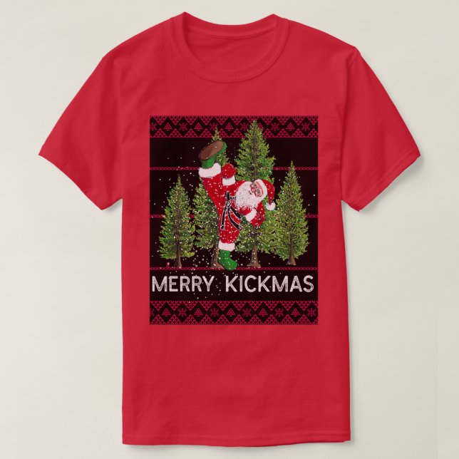 Camiseta Merry Kickmas Santa 1 (Frente do Design)