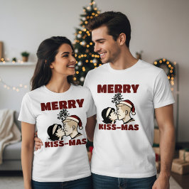 Camiseta Merry Kiss-Mas Christmas T-shirt