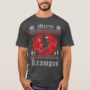 Camiseta Merry Krampus Christmas Xmas Horror Ugly Sweater E