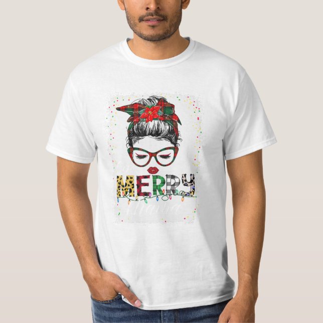 Camiseta Merry Mama Messy Bun (Frente)