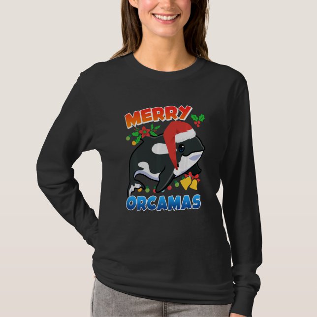 Camiseta Merry Orcamas Orca Whale Sweatshirt (Frente)