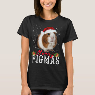 Camiseta Merry Pigmas Face Mask Funny Guinea Pig Christmas