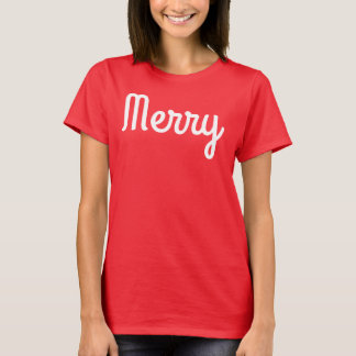 Camiseta Merry Red Shirt Simple Modern Retro Minimalist