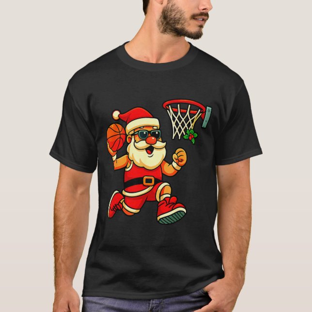 Camiseta Merry Swishmas Ugly Christmas Sweater Basketball C (Frente)