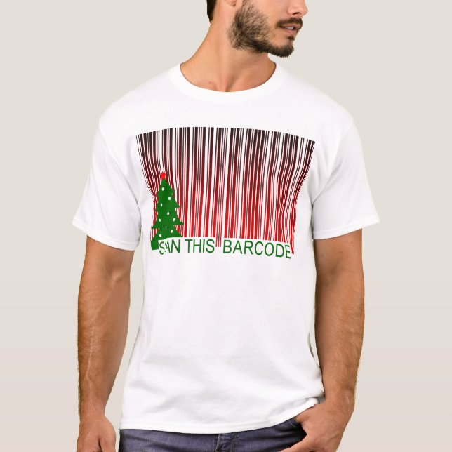 Camiseta MERRY XMAS : digitalize este código de barras (Frente)