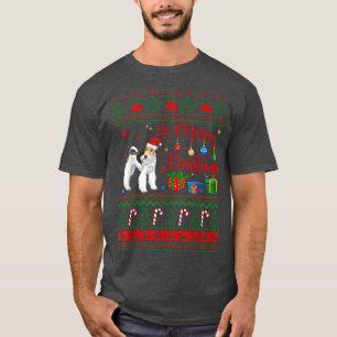 Camiseta Merry Xmas Fo Terrier Ugly Sweater Santa Claus Hat