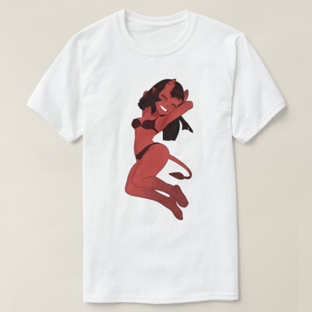 Camiseta Meru, a Trendy Stiker-Bad Girl Sucubus (Frente do Design)