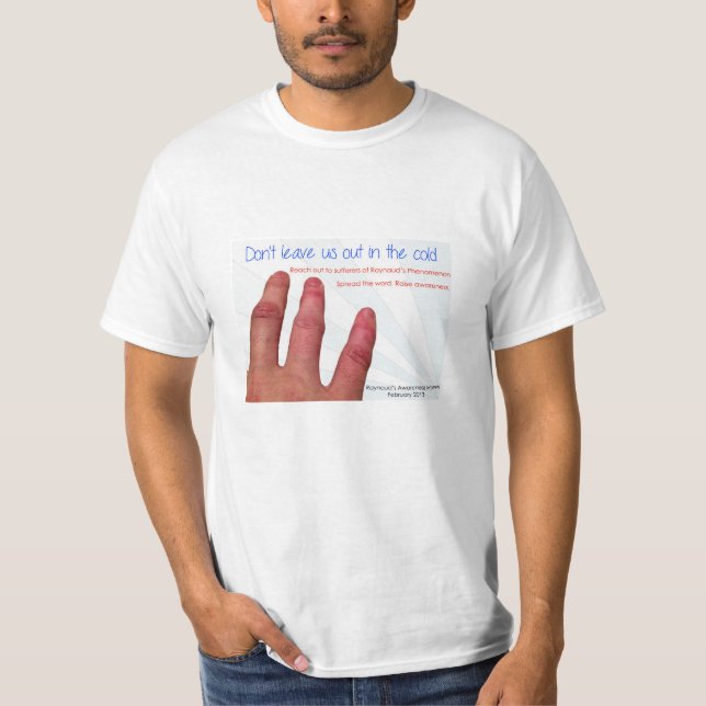 Camiseta Mês 2013 da consciência de Raynaud (Frente)