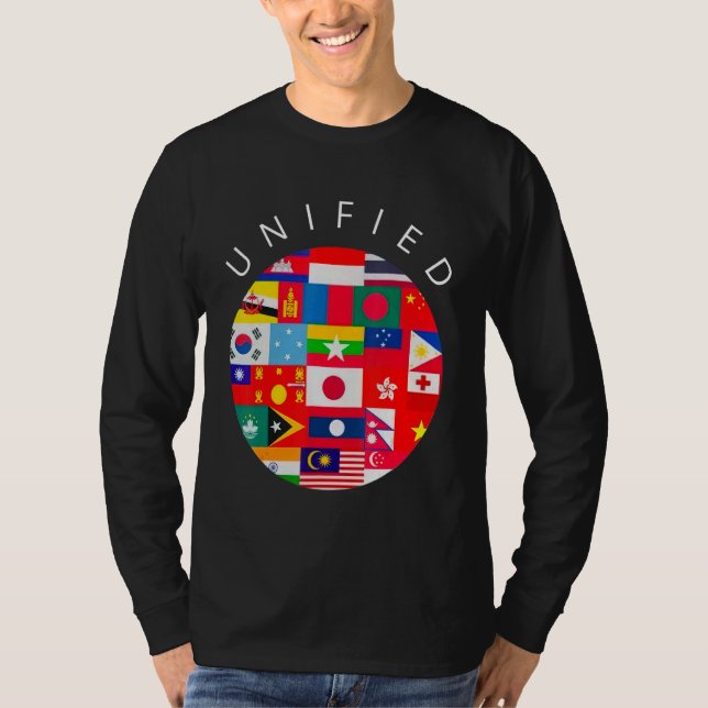 Camiseta Mês Asiático de Apoio Unificado da Aapi Comunidade (Frente)